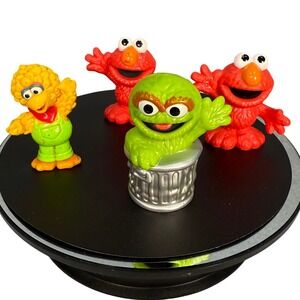 Sesame Street Mini Figures Lot Elmo Big Bird Oscar The Grouch 2013 Hasbro Toys
